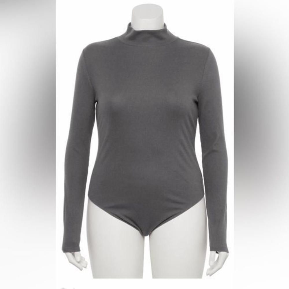 So junior plus size 3x mock neck long‎ sleeve bodysuit